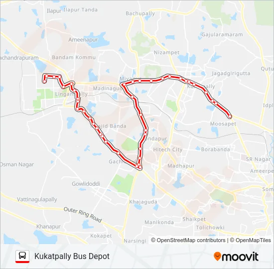 223G Bus Line Map