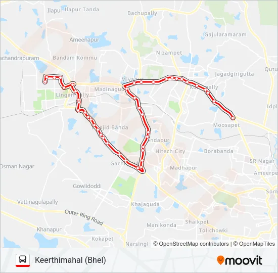 223G Bus Line Map