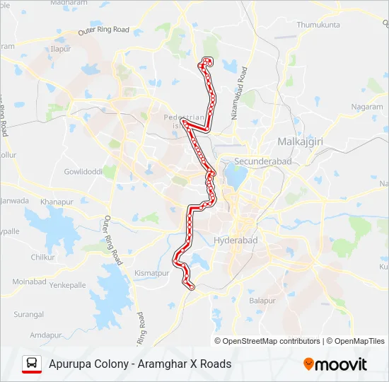 189M/92A Bus Line Map