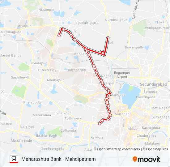 19K Bus Line Map