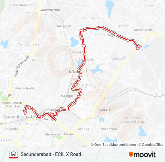 16A Bus Line Map