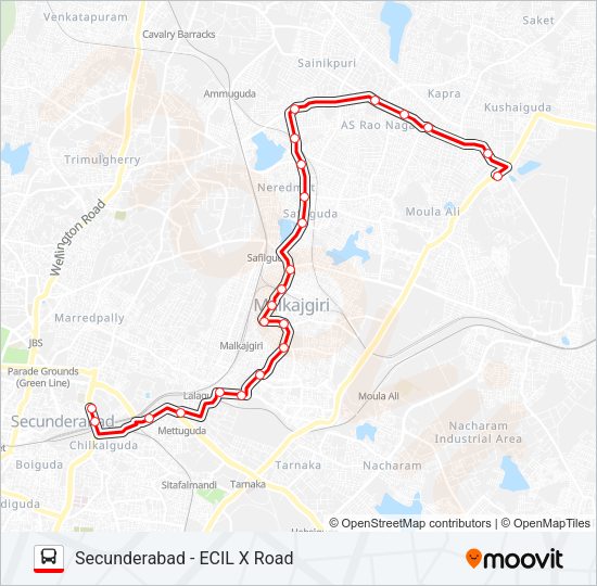 16A Bus Line Map