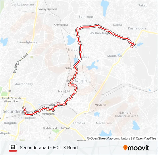 16A Bus Line Map