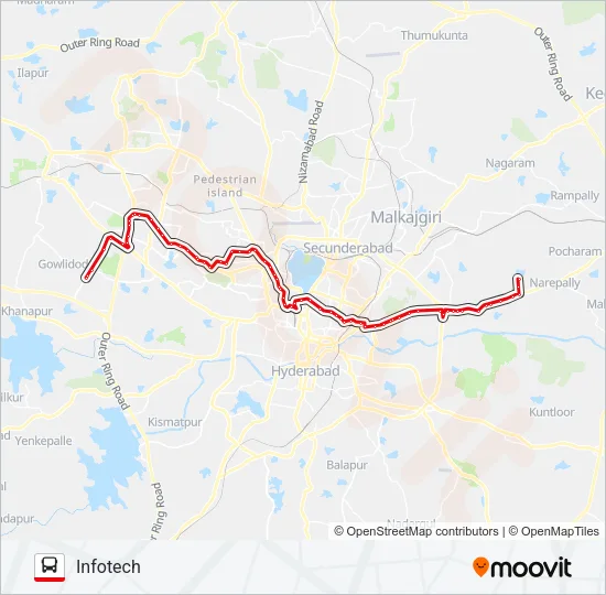 113KY Bus Line Map