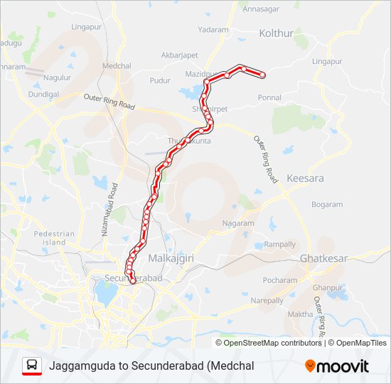 211J bus Line Map