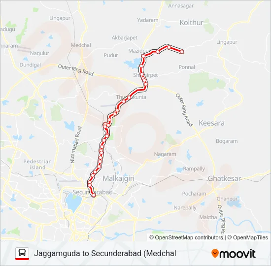 211J Bus Line Map
