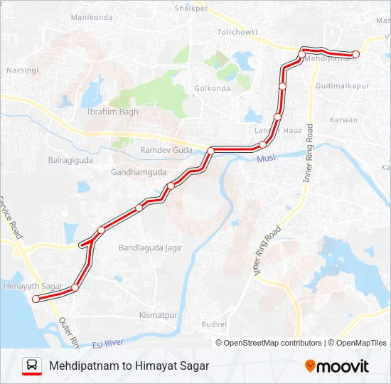 188H Bus Line Map