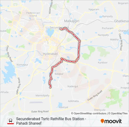 90R Bus Line Map