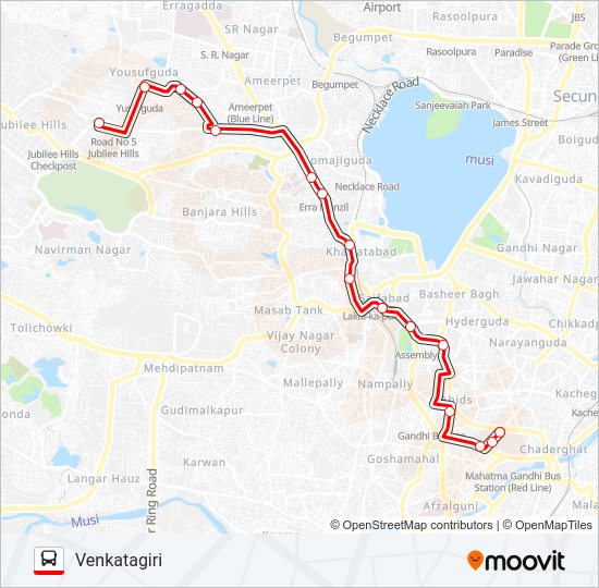 9V bus Line Map