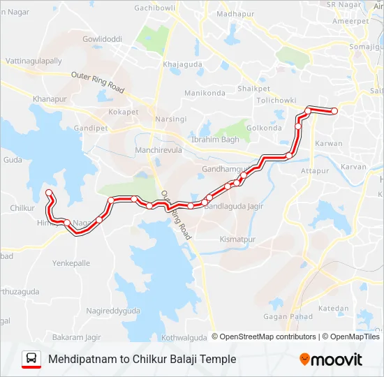 288D Bus Line Map