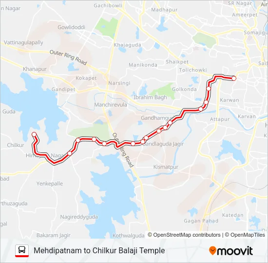 288D Bus Line Map