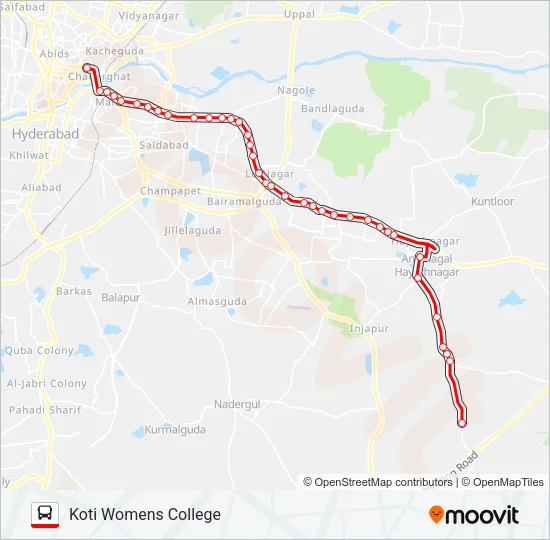 202T Bus Line Map