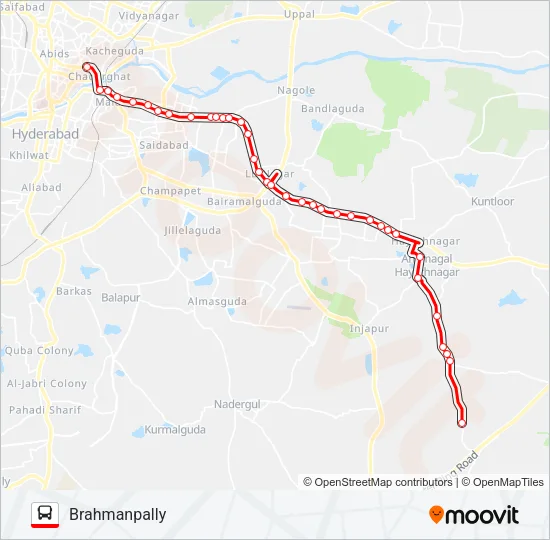 202T Bus Line Map