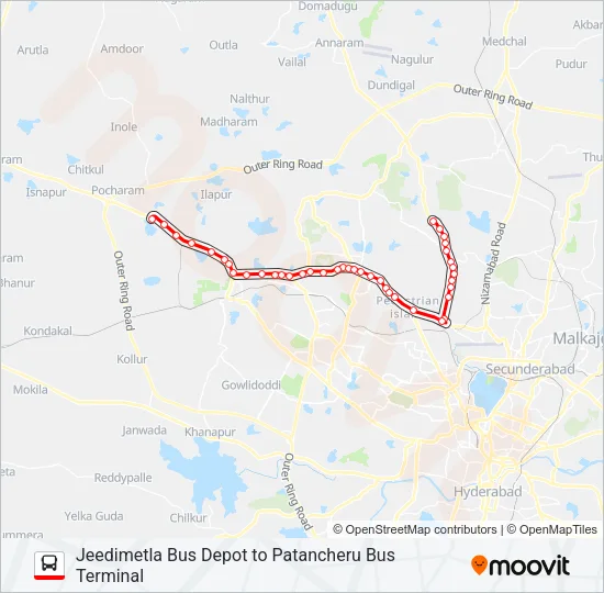 223J Bus Line Map