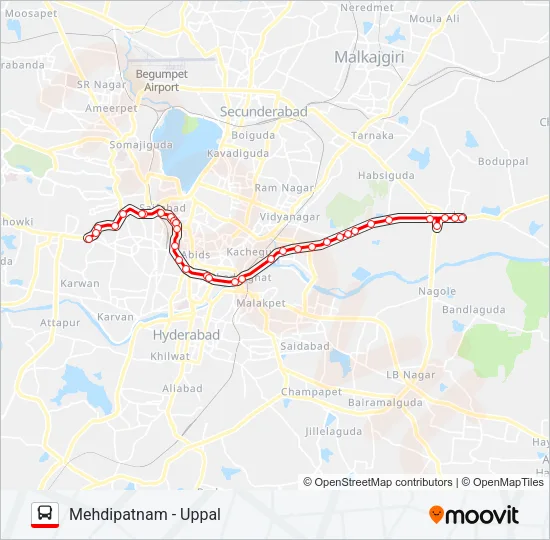 115M Bus Line Map