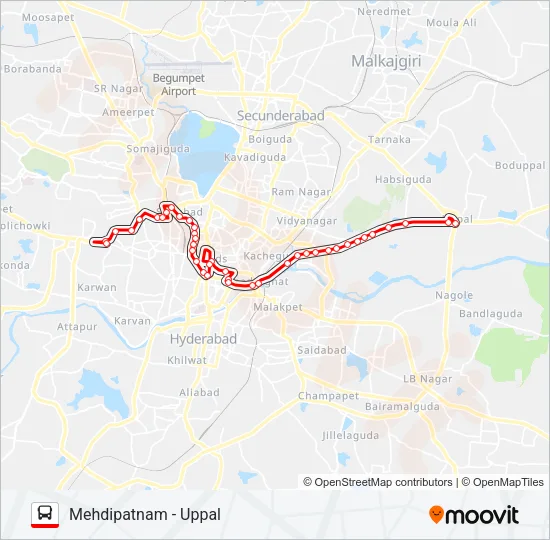 115M Bus Line Map