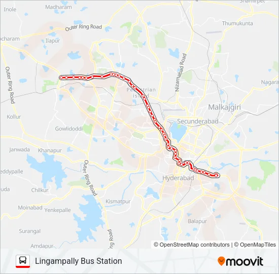 218D Bus Line Map