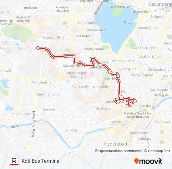 127T Bus Line Map
