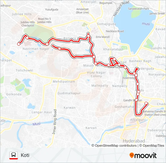 127F Bus Line Map