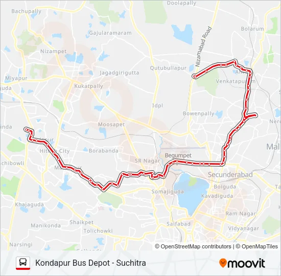 10H/25S Bus Line Map