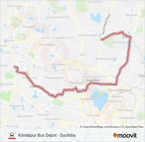 10H/25S Bus Line Map