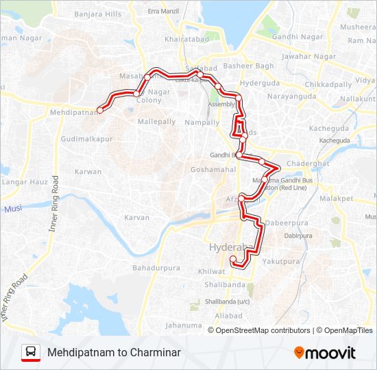 63B Bus Line Map