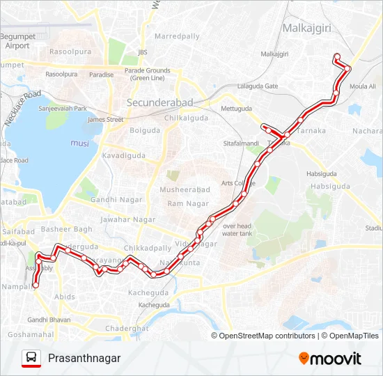 136L Bus Line Map