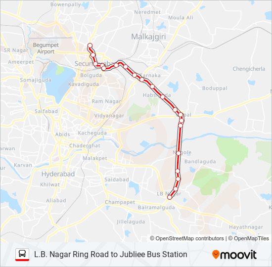 Sr Nagar Hyderabad Map 90L Route: Schedules, Stops & Maps - Jbs (Updated)