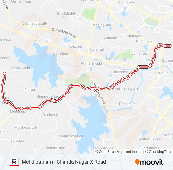 288Y bus Line Map