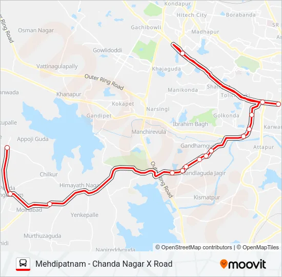 288Y Bus Line Map