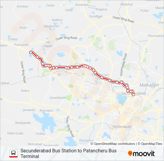 226 Bus Line Map