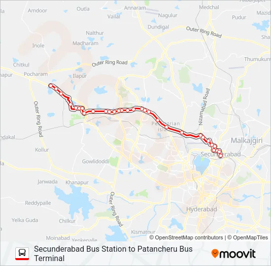 226 Bus Line Map