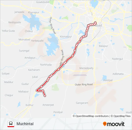 251M Bus Line Map