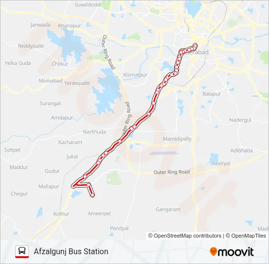 251M Bus Line Map