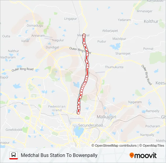 229B Bus Line Map