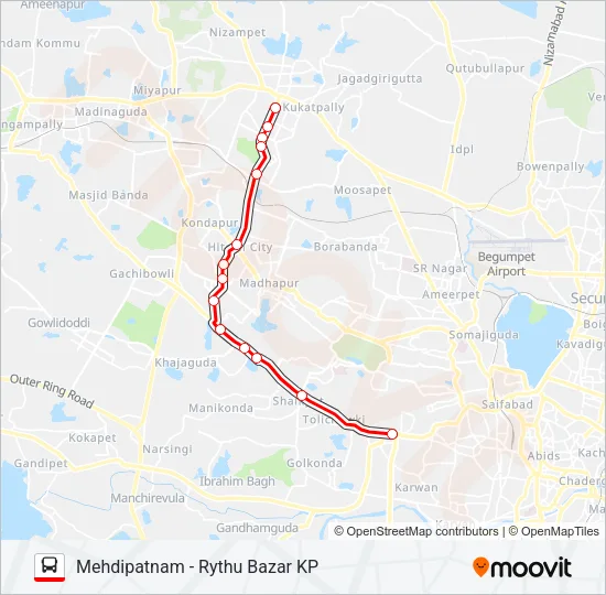 126M Bus Line Map