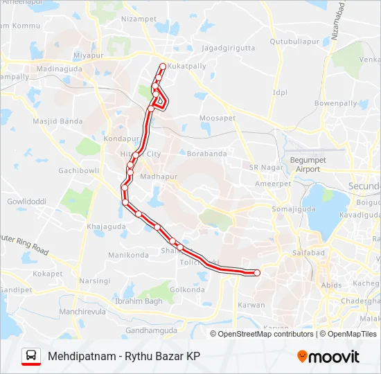 126M Bus Line Map