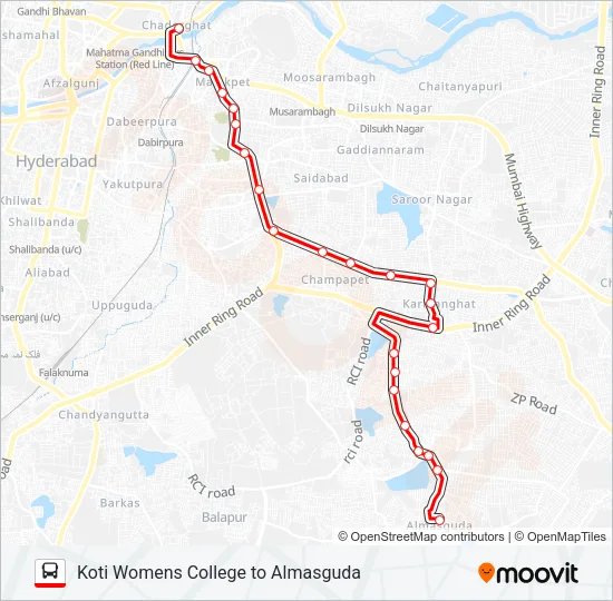 104G Bus Line Map