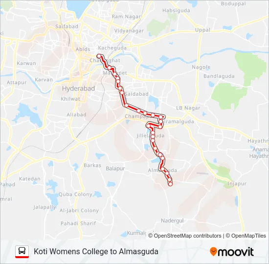 104G Bus Line Map