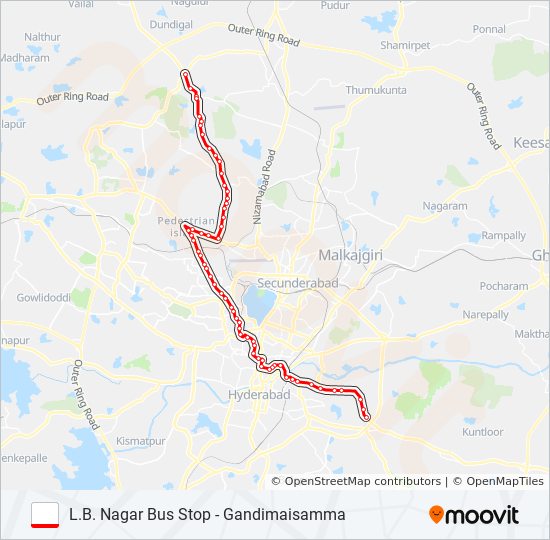 158J/272G bus Line Map