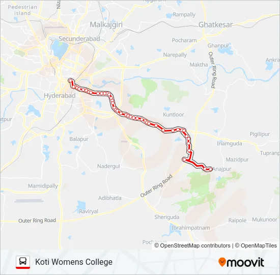 299P Bus Line Map