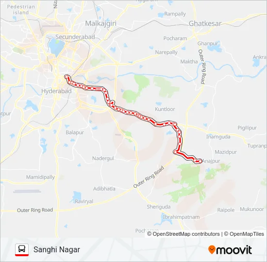 299P Bus Line Map