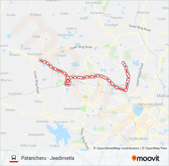 223JG Bus Line Map