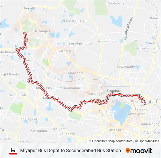 10H/224 Bus Line Map