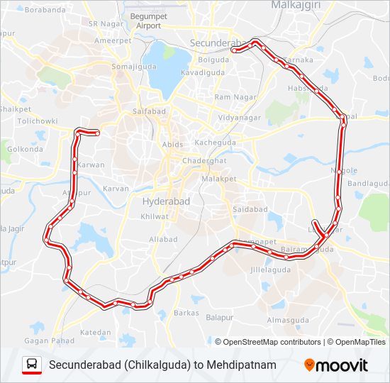 90L/300 bus Line Map