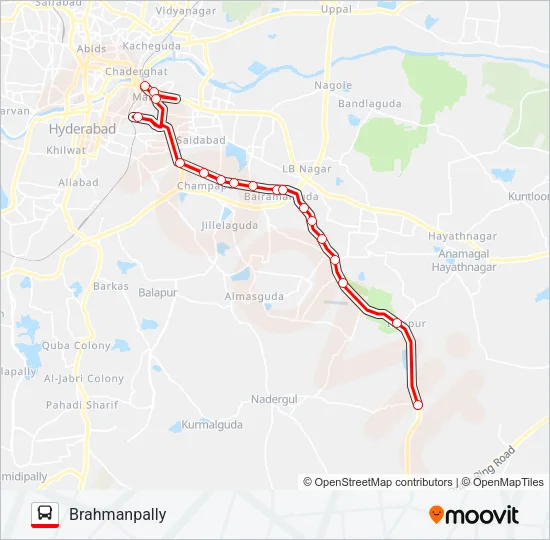 277W Bus Line Map
