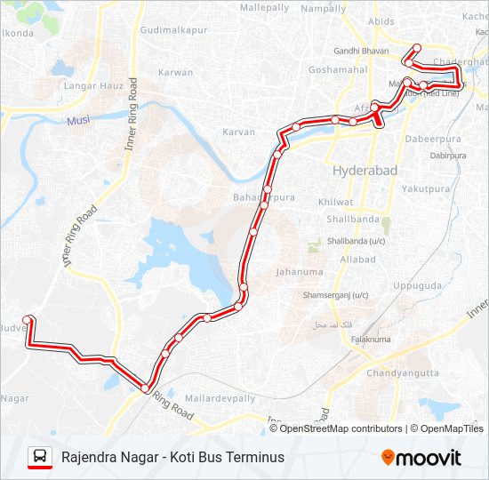 95R Bus Line Map