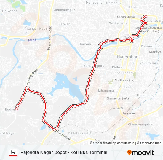 95R Bus Line Map