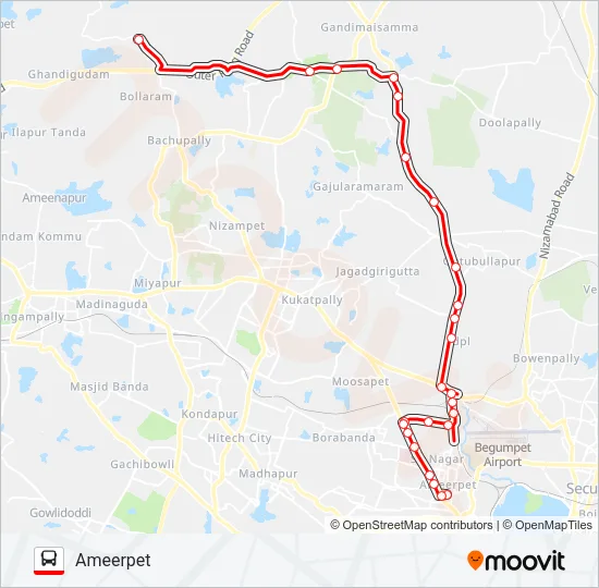 230N Bus Line Map