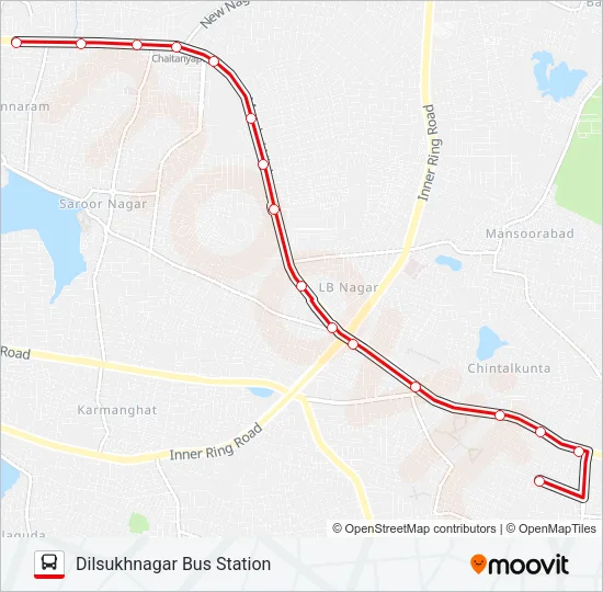 156 Bus Line Map